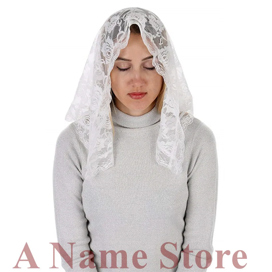 ISHSY белая Фата невесты Мантилья для Church Veil католический Латинской массового