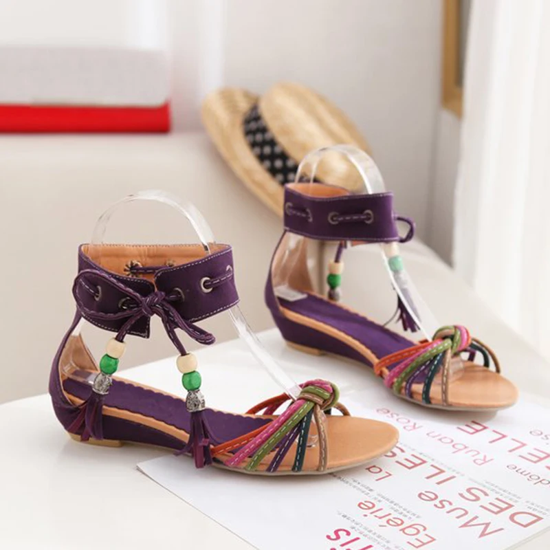 Летняя женская обувь модные обычные босоножки на танкетке chaussures femme