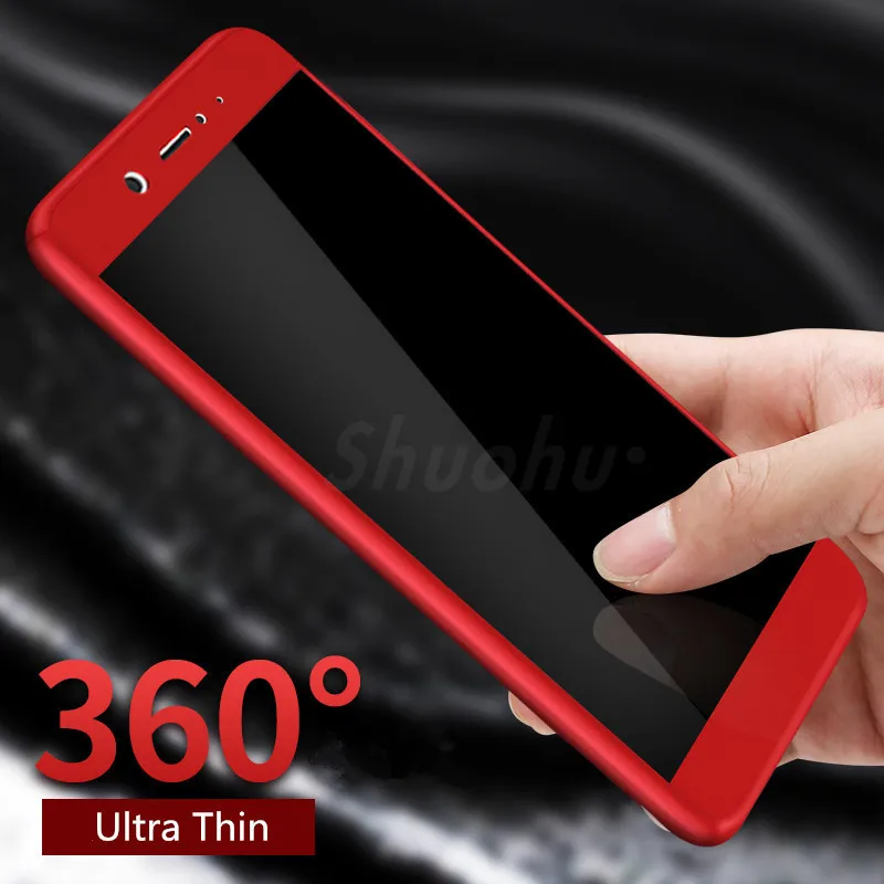 SHUOHU 360 Degree Protection Phone Cases for Huawei P8 P9 Lite 2017 Case Cover Luxury Black P10 Plus |