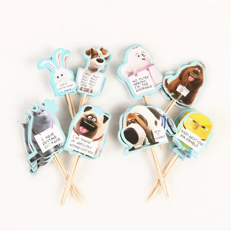 24 шт. Тайная жизнь домашних животных Макс Дюк снежный шар конфета топперы для