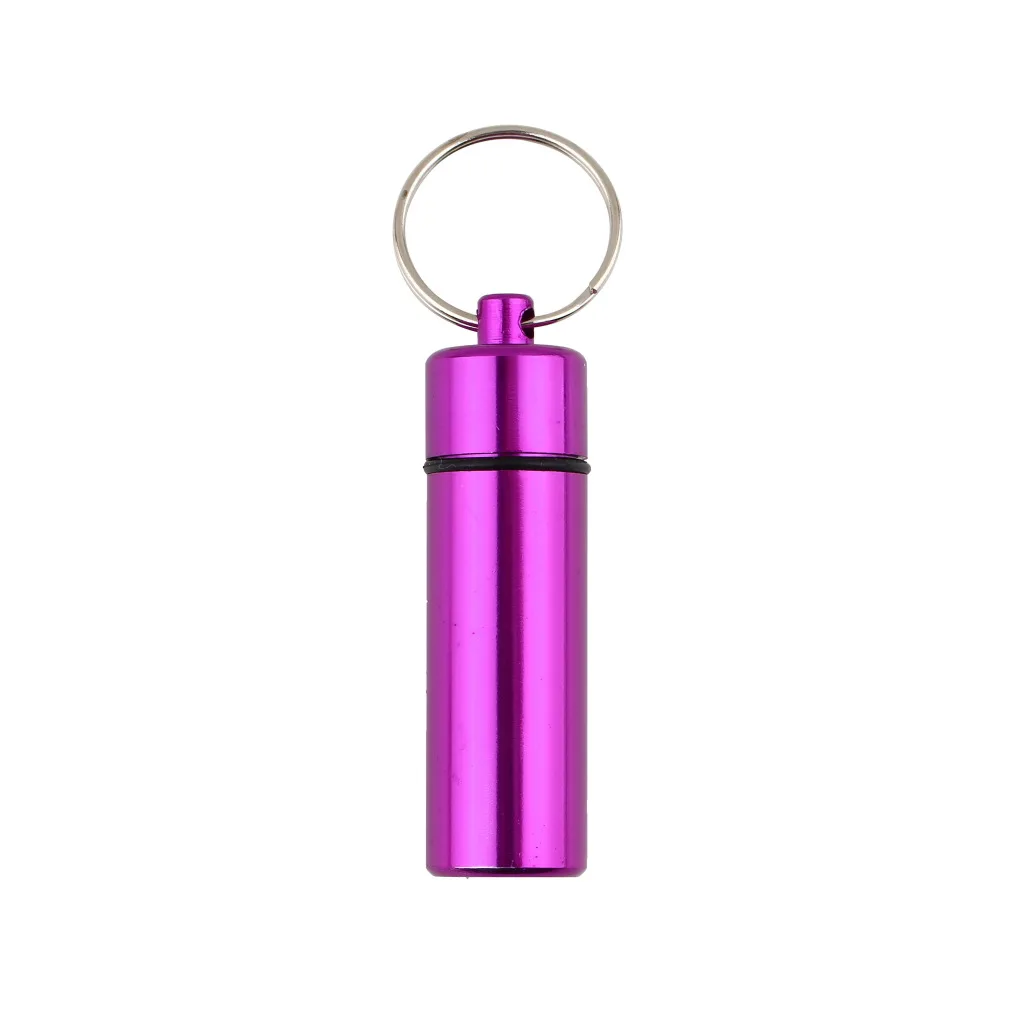 Waterproof Aluminum Pill Box Case Bottle Cache Drug Holder Container Keychain Medicine Health Care Popular New | Дом и сад