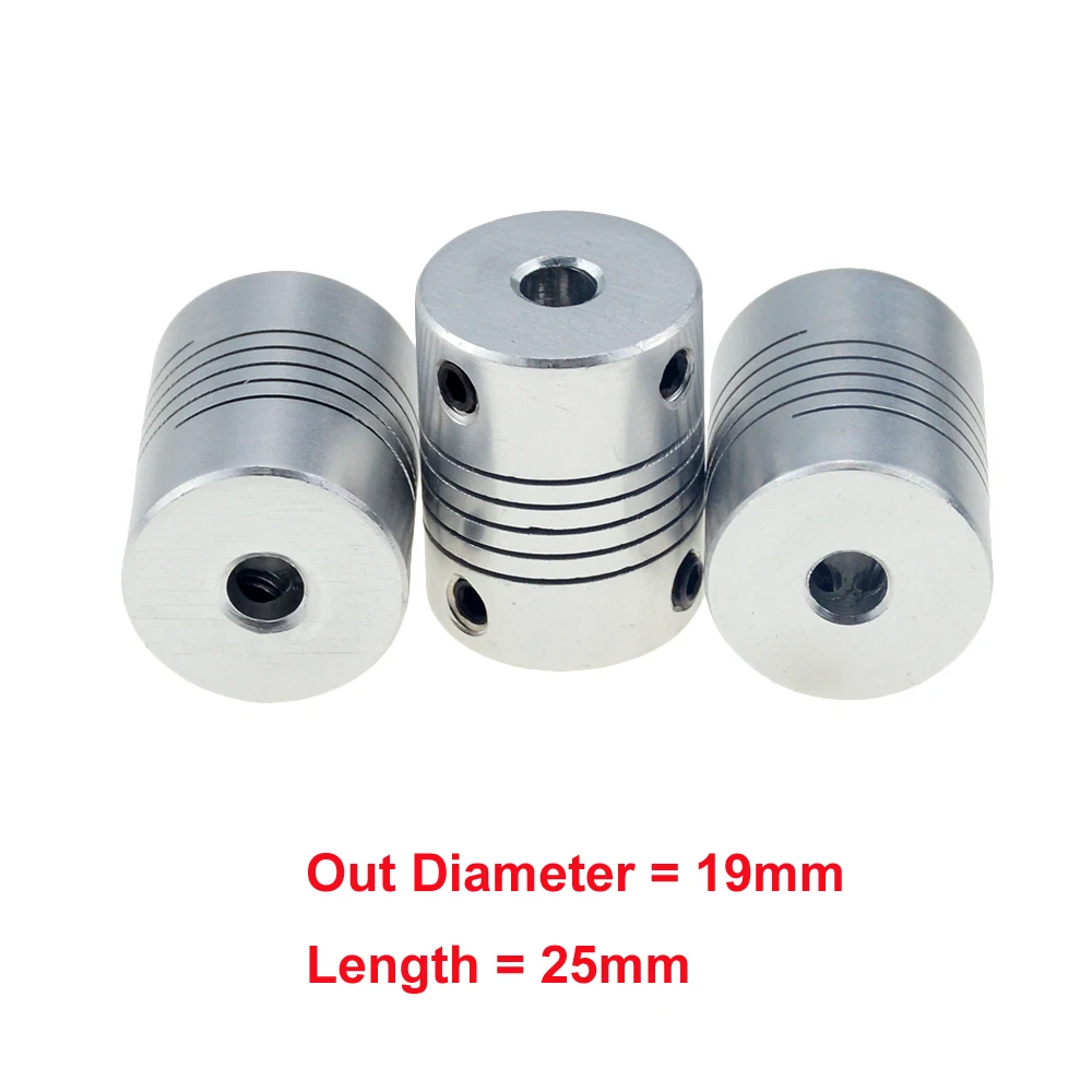 

10pcs/lot D19L25 5x8mm CNC Motor Jaw Shaft Coupler Flexible Coupling OD19x25mm wholesale Dropshipping 3/4/5/6/6.35/7/8/10mm