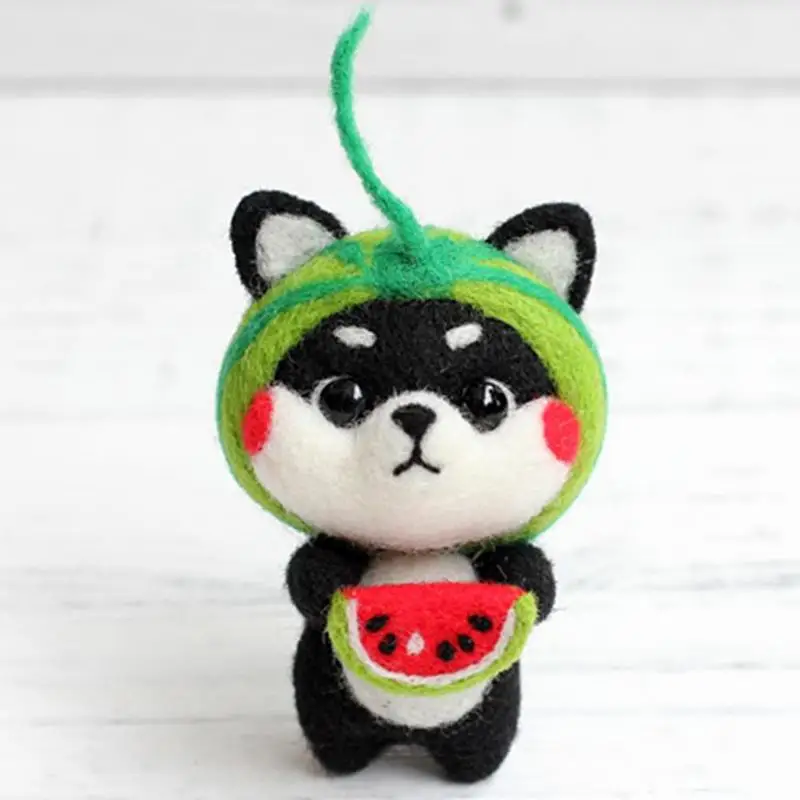 Набор шерстяных подвесок с мультяшными животными набор для рукоделия шерстяной