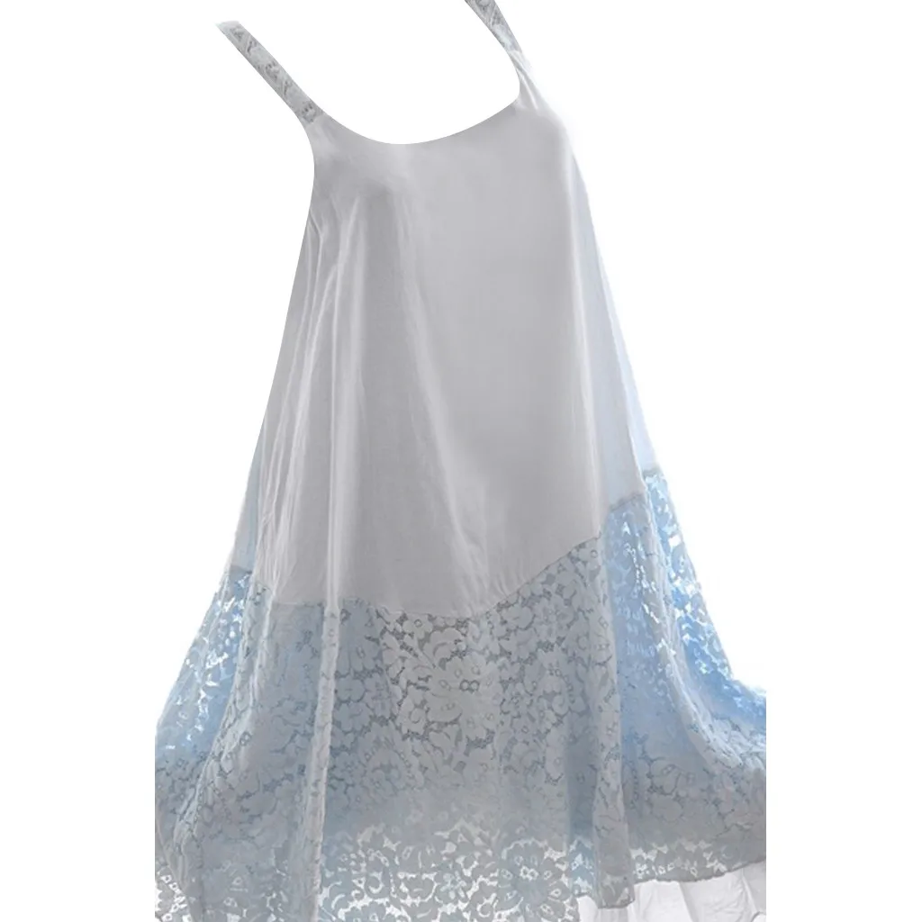 JAYCOSIN 2019 Новое модное летнее женское однотонное мини платье без рукавов Кружевное