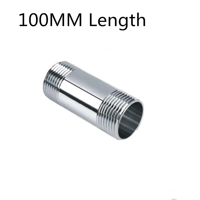 Мужские резьбовые фитинги из нержавеющей стали SS 304 длина 100 мм 1/4 &quotDN8 3/8&quot DN10 1/2