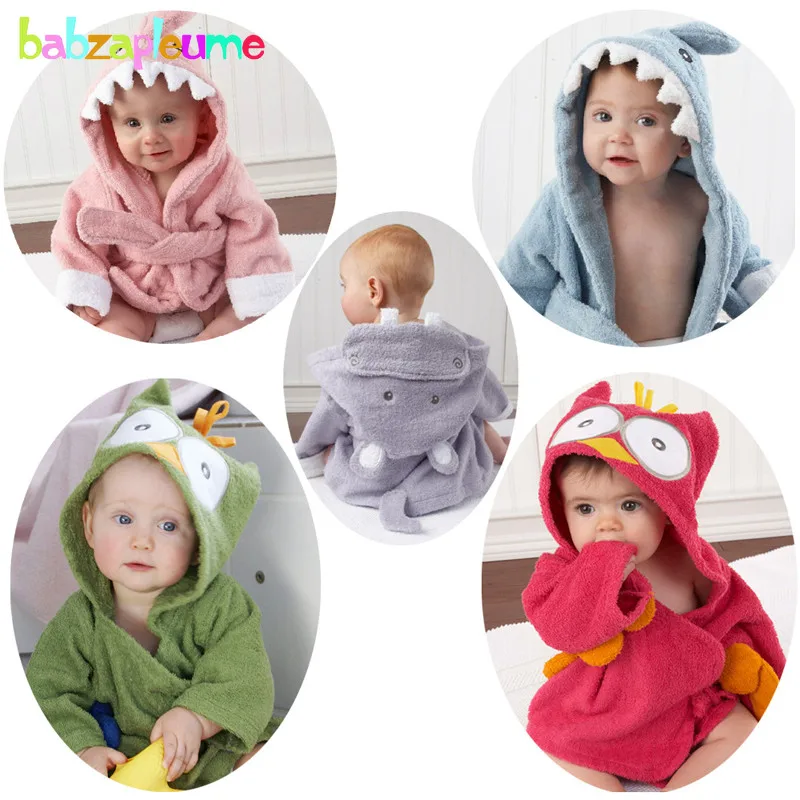 Детская ночная рубашка с капюшоном и животными BC1075|newborn bathrobe|newborn nightgownsnewborn baby