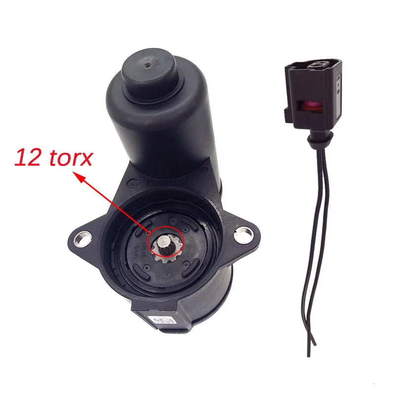 12torx and connector 6/12 Torx колесный ручной тормоз тормозной суппорт Серводвигатель 3C0998281A 3C0998281B 32330208 3C0998281 для VW Passat B6 B7 Tiguan Audi Q3 - Цвет: 12torx and connector