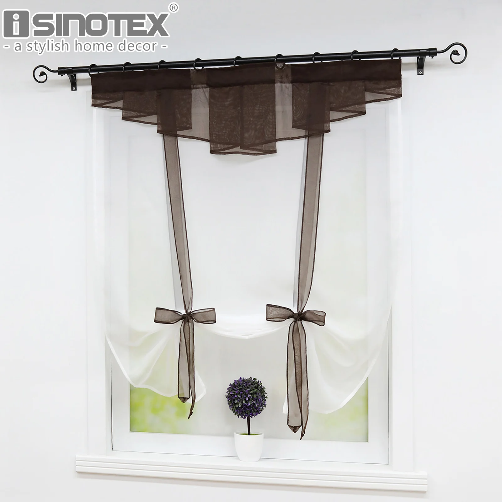 Модные плиссированные дизайнерские римские занавески 9 отстрочек полиэстер тюль