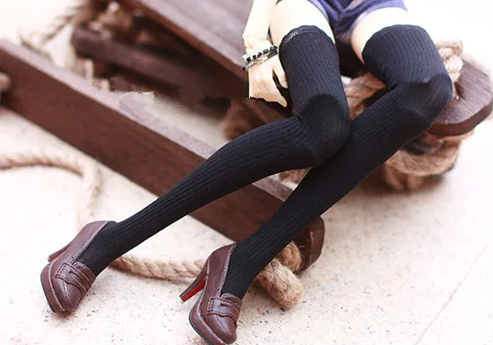 

BJD doll stockings black simulation vertical striped lace stockings for 1/3 1/4 BJD DD SD MDD doll size accessories