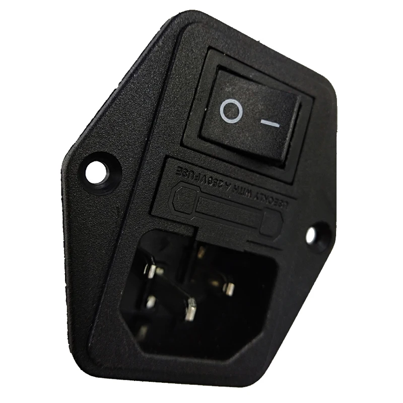 Розетка переменного тока 10А 250В 4 контактный IEC320 C14 на входе розетка с держателем