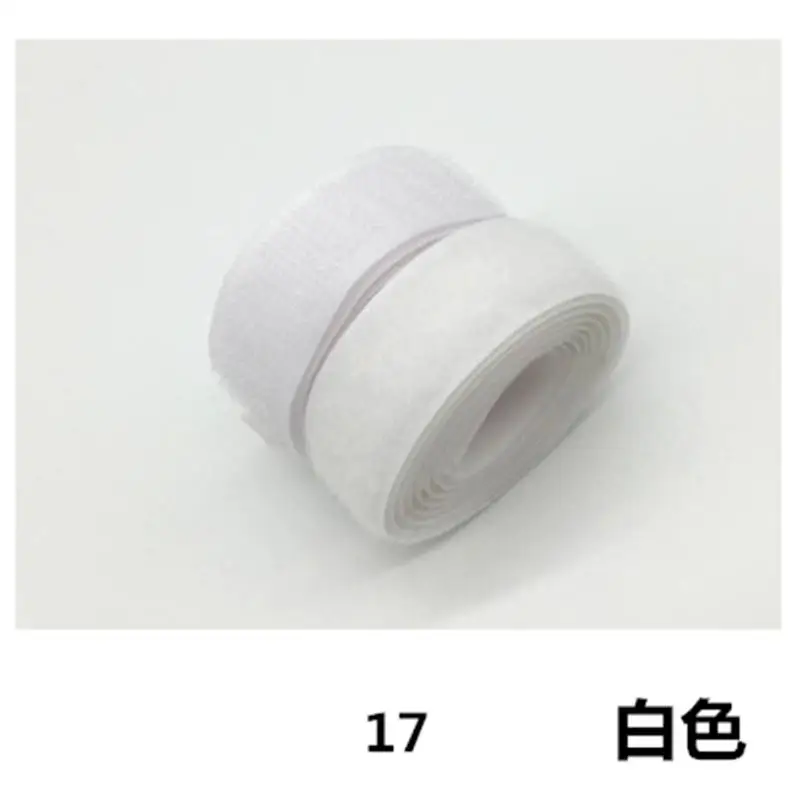 17 White 2cm X 5M Крючок и петля без самостоятельной клейкая крепежная лента волшебный нейлон Klittenband Швейные аксессуары полиэстер Домашний без клея 2 см* 5 метров - Цвет: 17 White 2cm X 5M