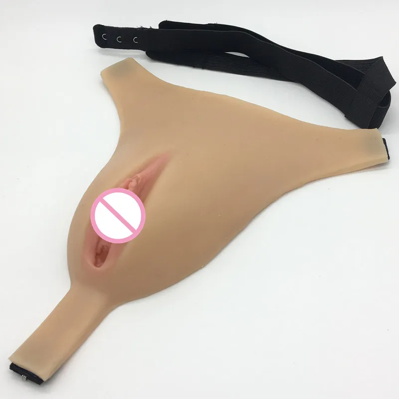 Abalone Тип Vulva Женские гениталии Силиконовое влагалище стринги Трансвестит для