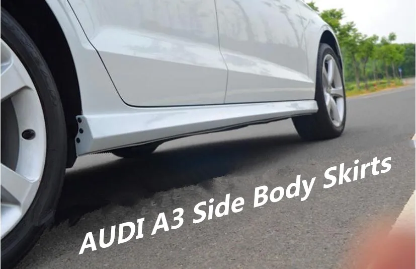 Автомобильные боковые юбки из АБС пластика для 14 18 AUDI A3 S3 2014 2015 2016 2017 2018 Sportback & Sedan
