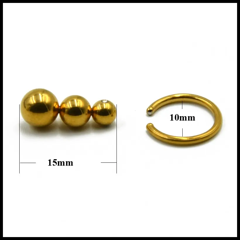 2 шт. серьги-гвоздики из хирургической стали 316l 16 г | Украшения и аксессуары