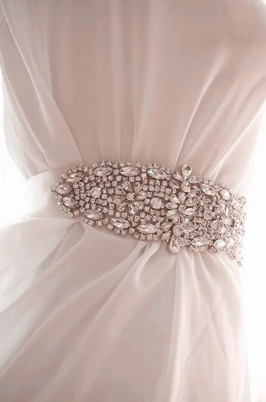 

Rhinestone Bridal Belt Rhinestone Sash Applique Wedding Sash ZP85