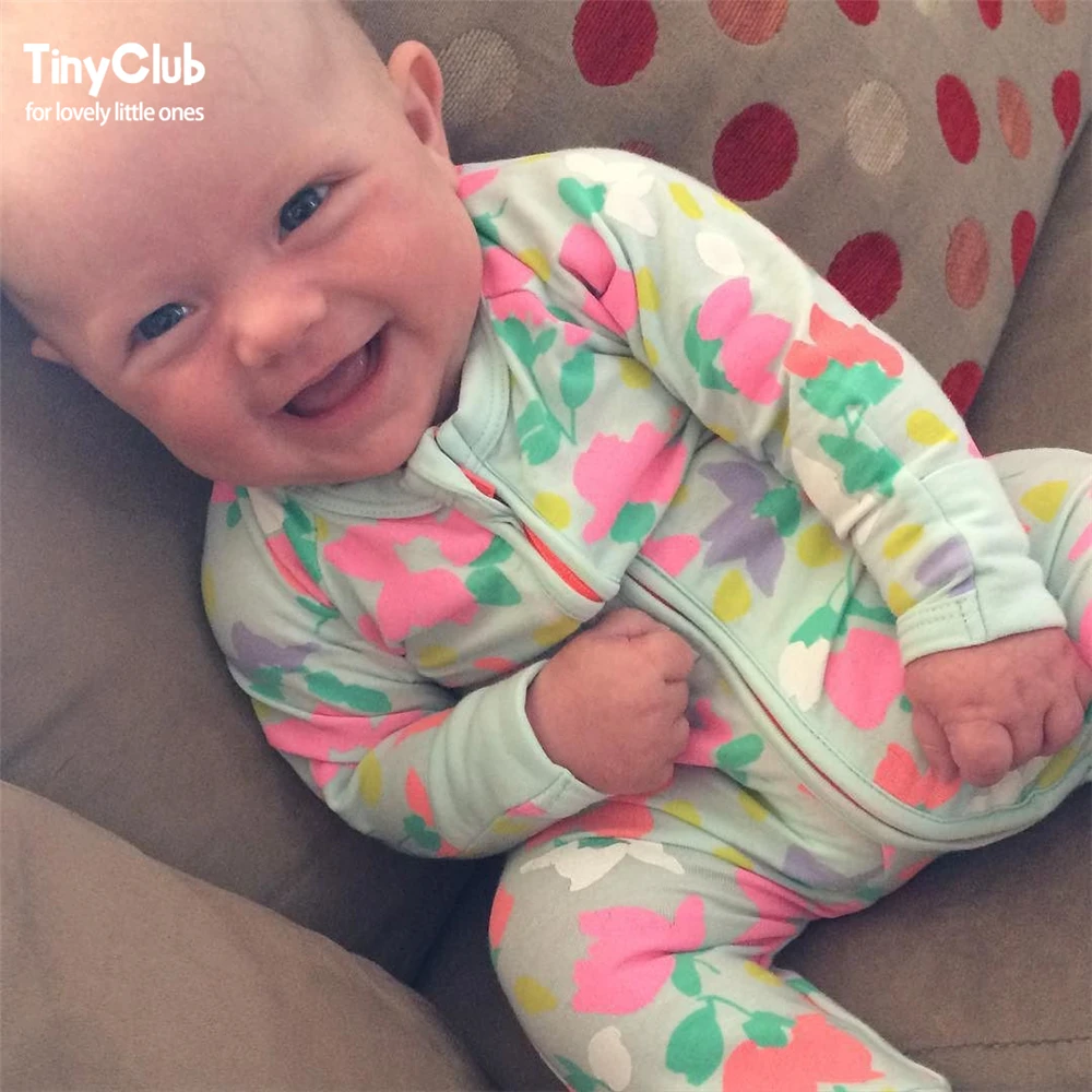 Infant Jumpsuit Long Sleeves Floral Romper Baby Boy Girl Clothes Tiny Cottons New Born Toddler Onesie Overall Outfits Pajamas | Детская