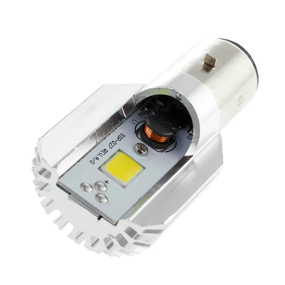 1x DC 6-80V 12W WL LED Moto rcycle передняя фара COB BA20D Ampoule moto-головного света | Автомобили и