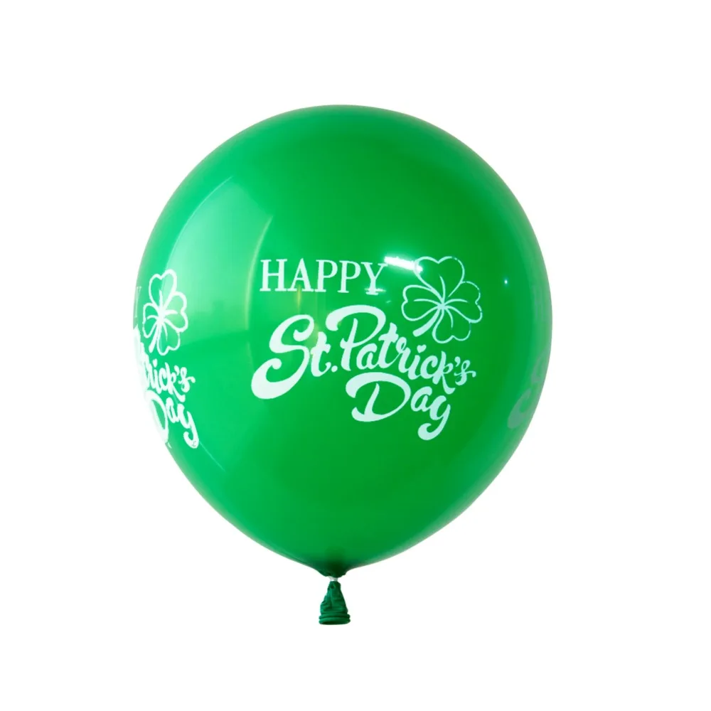 Набор из 15 латексных шаров Happy St Patricks Day ирландский зеленый трилистник надувные