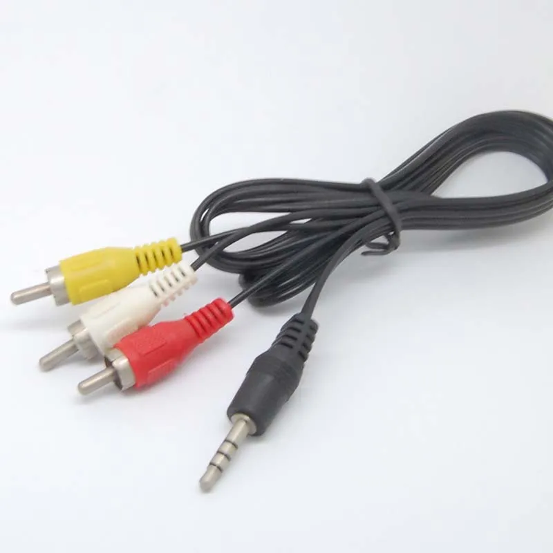 3 5 мм к RCA AV A/V TV видео кабель шнур для MP3 MP4 PMP медиаплеер Новинка|tv cable cord|cable for mp3av cord