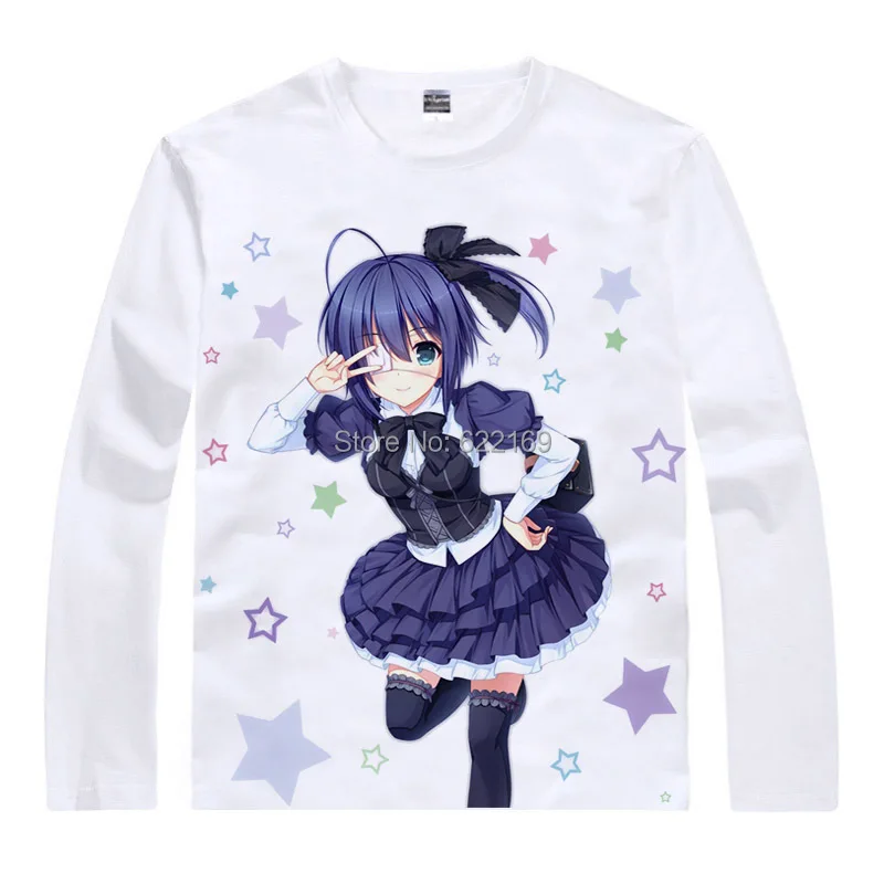 Аниме футболка I Want to Be in Love хлопковая рубашка Rikka Takanashi косплей рождественские