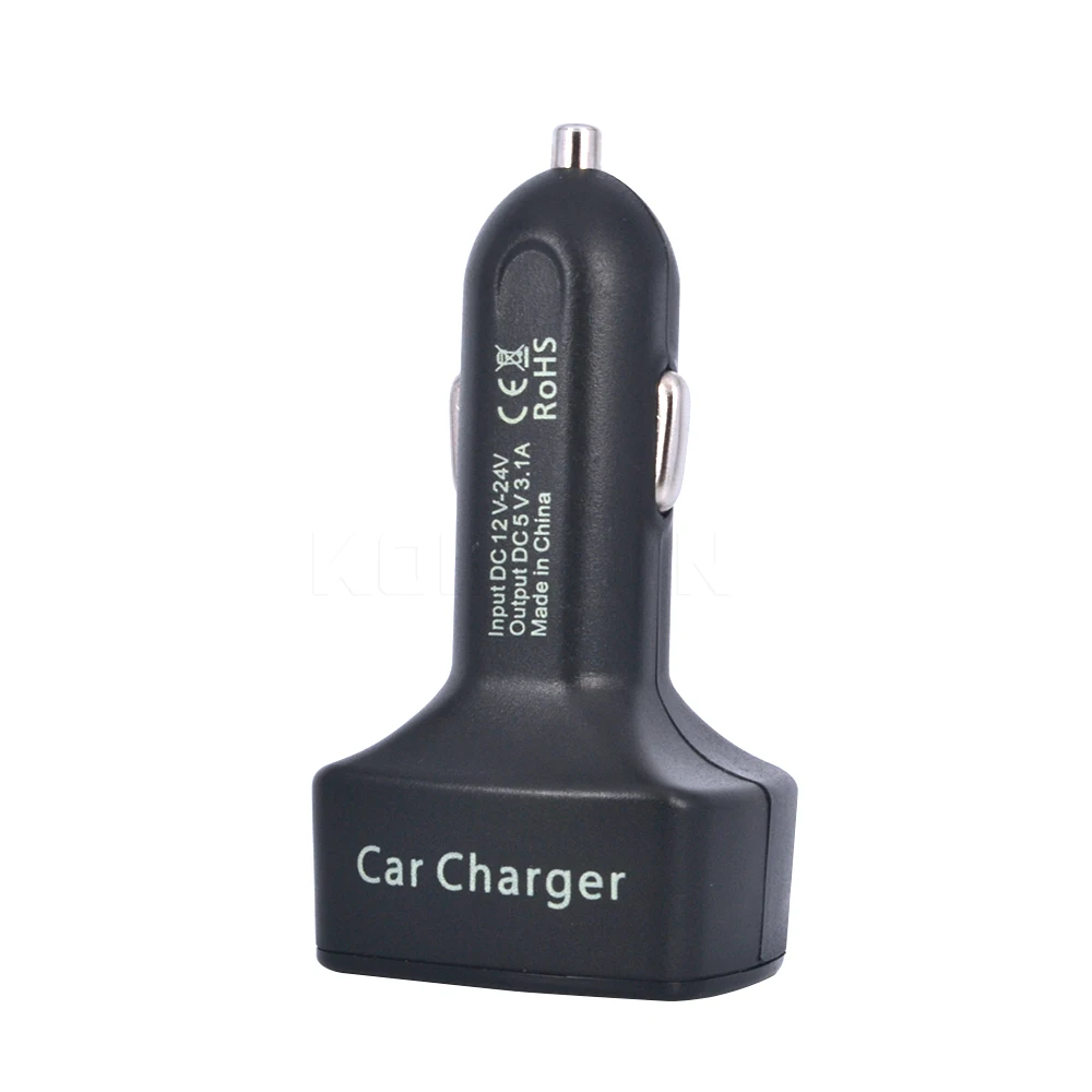 Универсальное автомобильное зарядное устройство 4 в 1 с двумя USB портами