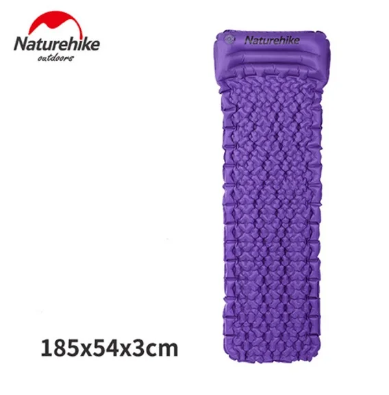 Naturehike открытый кемпинг надувной коврик для палатки Мумия колодки легкий воздушный матрас 470 г Utralight туристический коврик - Цвет: Square Purple