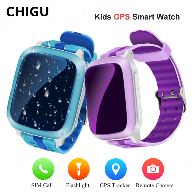 Чигу DS18 gps Смарт часы детские спортивные Водонепроницаемый Smartwatch С Камера sim