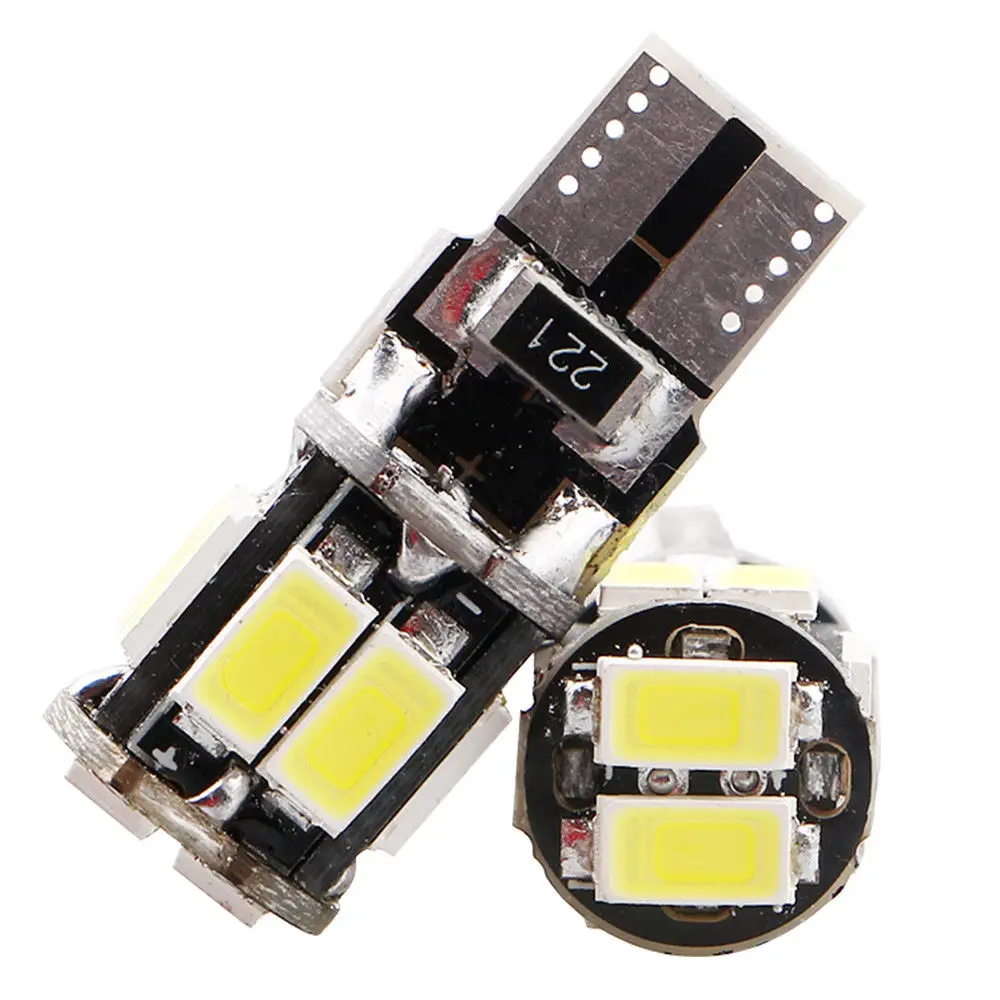4 шт. белые светодиодсветодиодный лампы для внутреннего освещения T10 W5W 194 168 5630 10 SMD