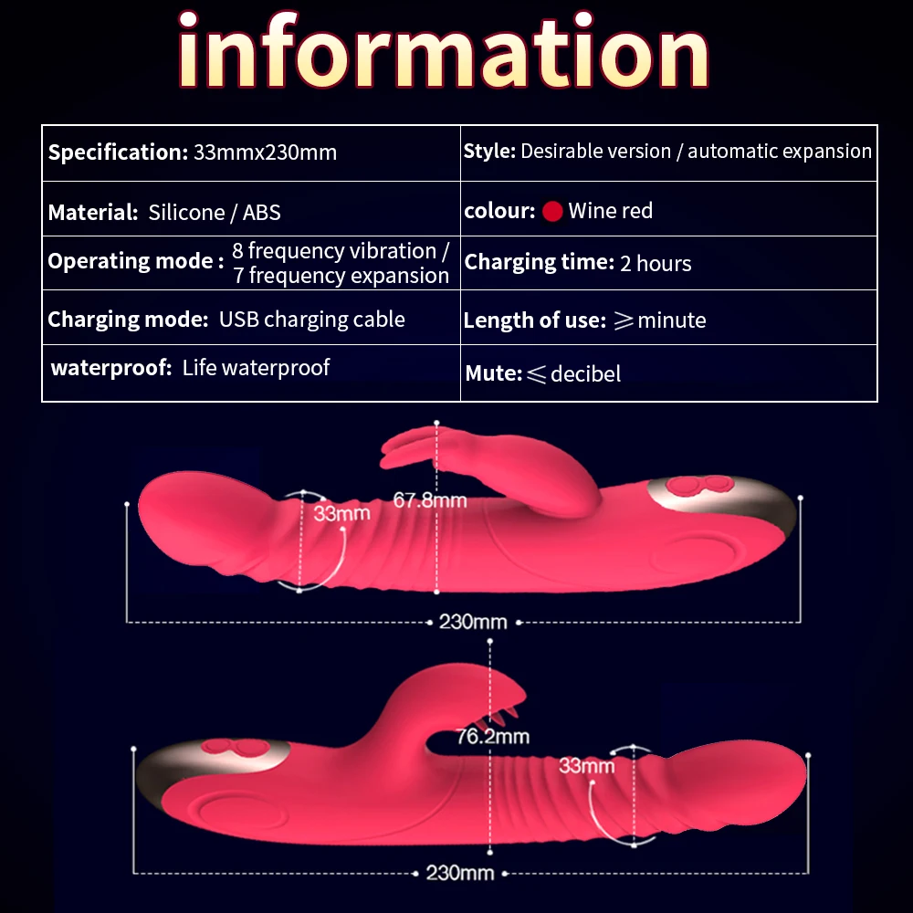 Фаллоимитатор с вращением точки G вибратор телескопическая вибрация кролик