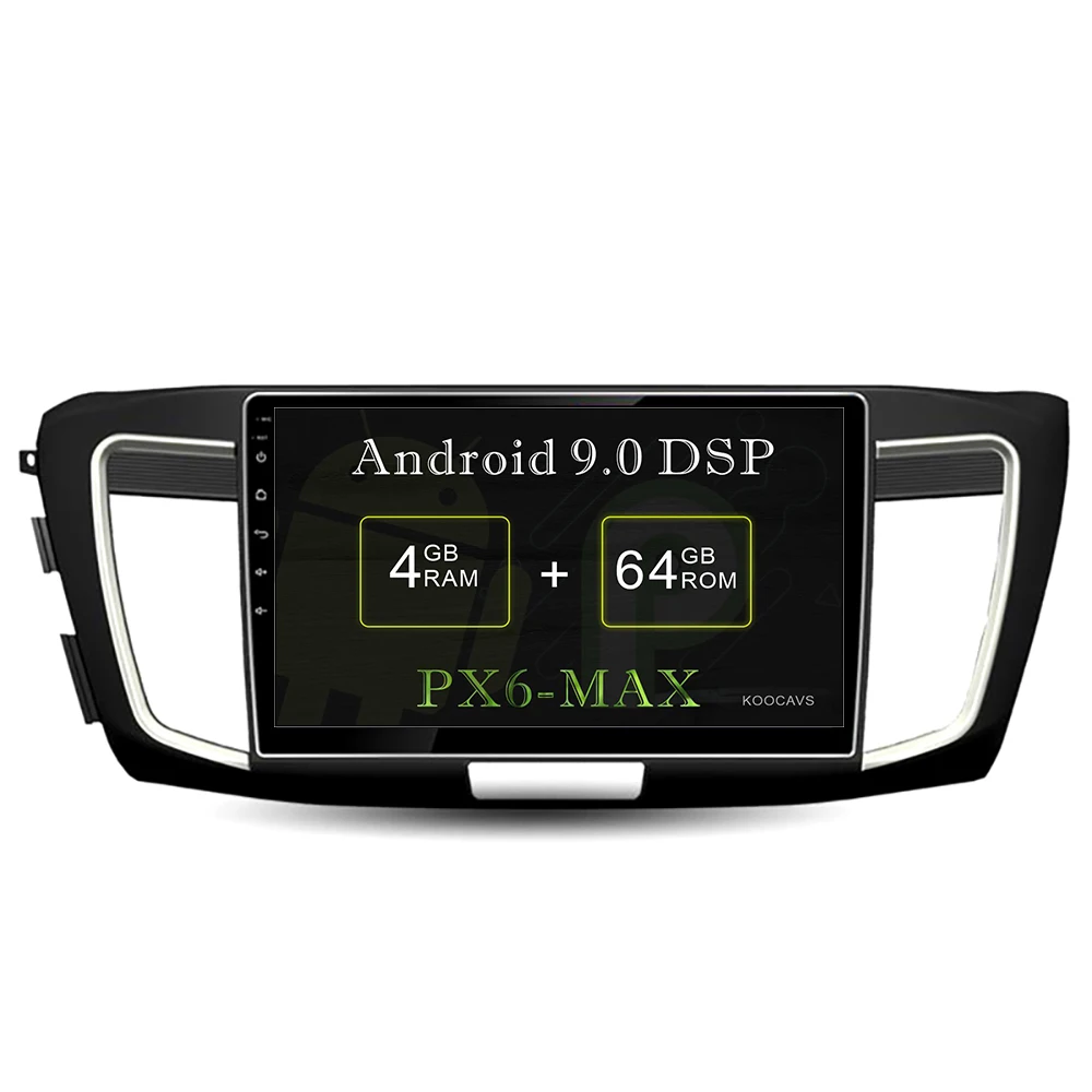 

KOOCAVS 10.2" IPS Android 9.0 Car GPS Radio Player for Honda Accord 9 2.0L 2013 2014 2015 4GB+64GB Stereo Multimedia Headunit