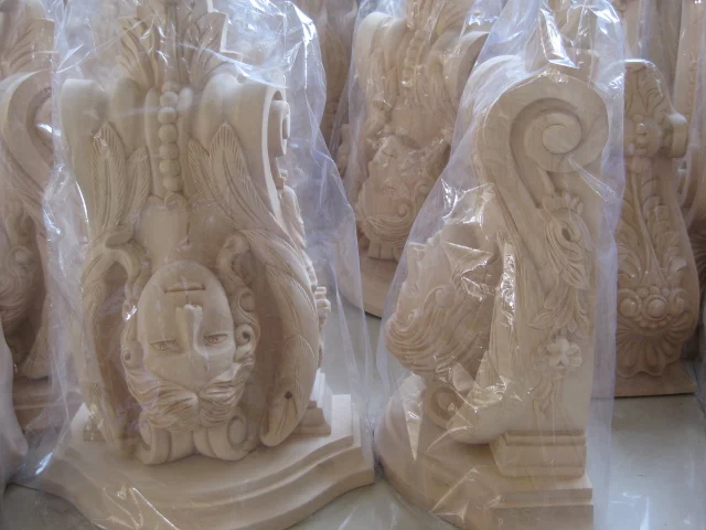 

Dongyang woodcarving European style wood horn corbel stigma