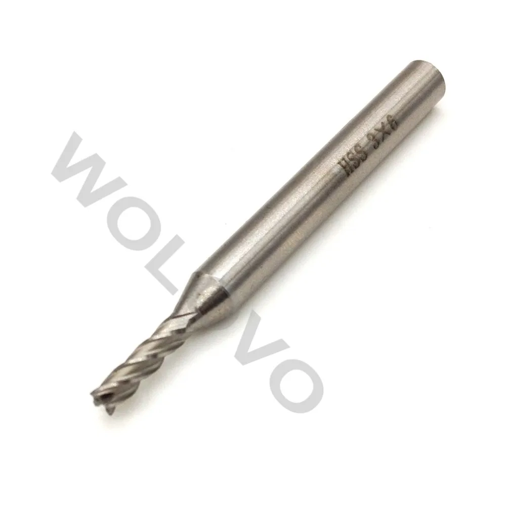 3 мм HSS CNC прямой хвостовик 4 флейты Концевая фреза сверло|milling cutter|4 flute end millflute mill |