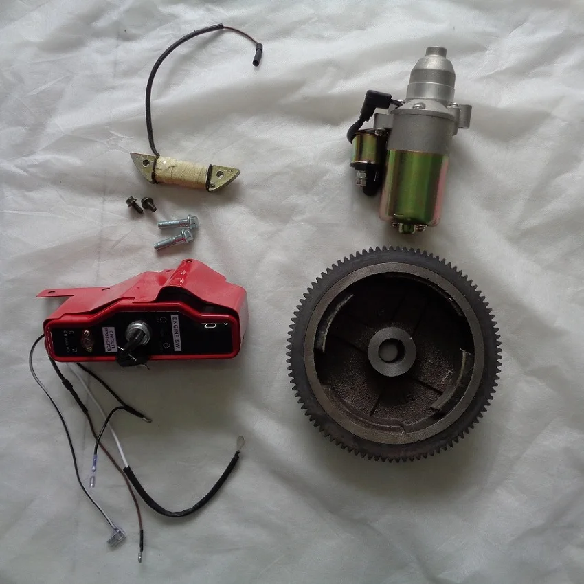 Комплект для электрозапуска GX340 GX390 GX420 177F 188F Engnine 4 шт. (переключатель Пусковой