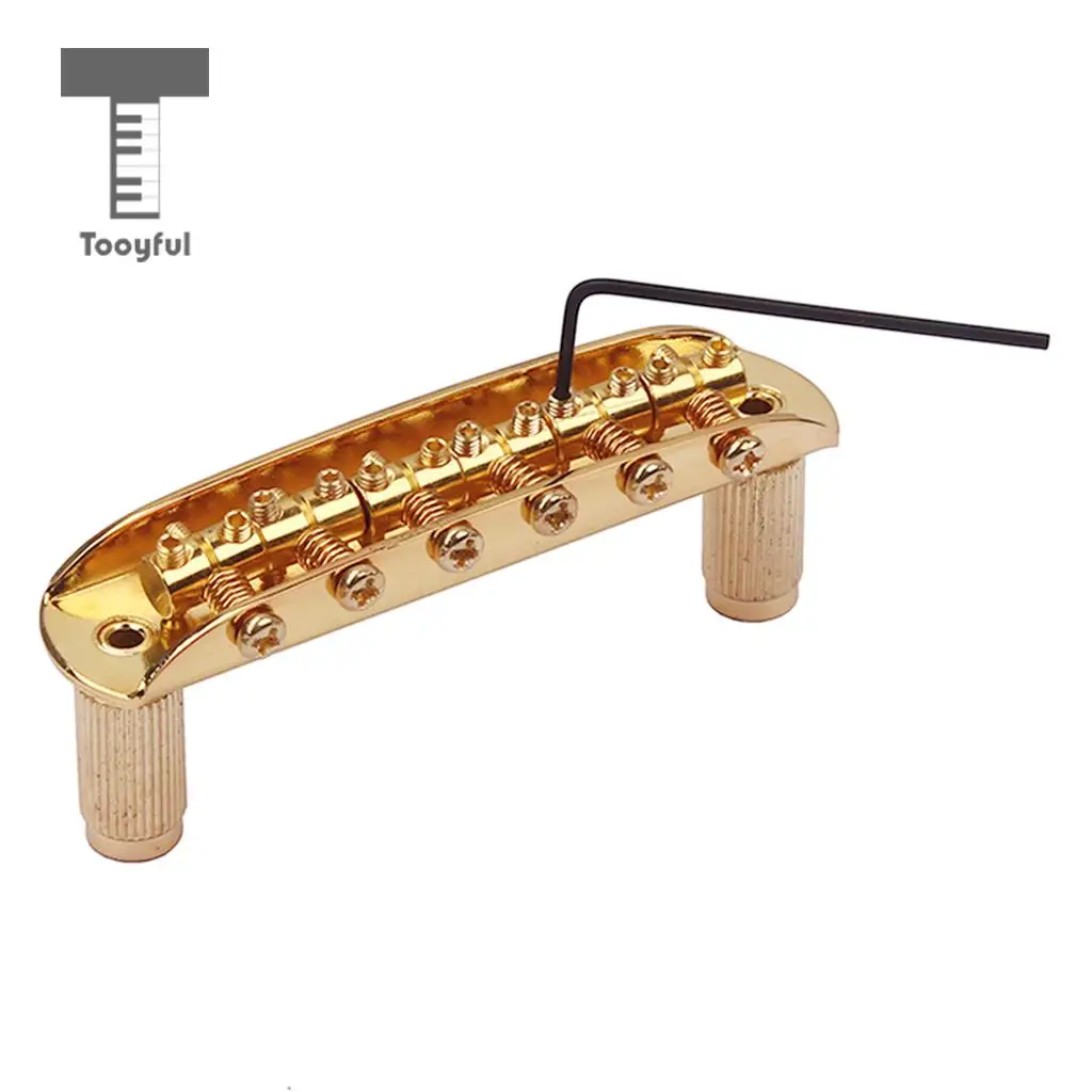 Tooyful гитарный мост с наперниками и шестигранным ключом для Jazzmaster Jaguar Mustang Gold|guitar