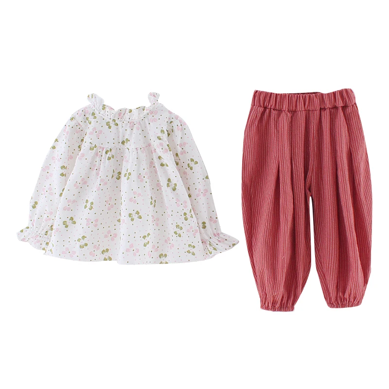 Модная весенняя одежда для маленьких девочек meisjes kleding топ с длинными рукавами и