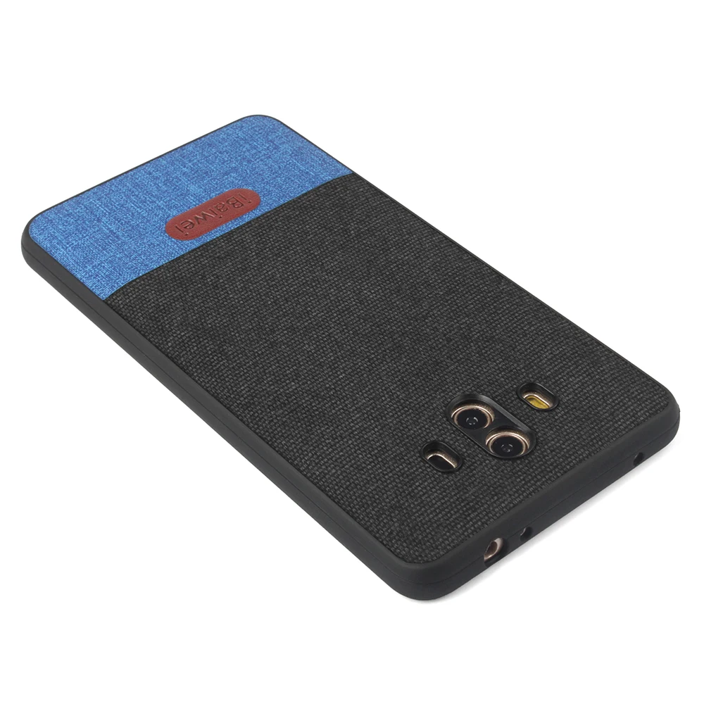case for Huawei Mate 10 cover Mate10 back silicone edge Canvas fabric Splice protective coque | Мобильные телефоны и