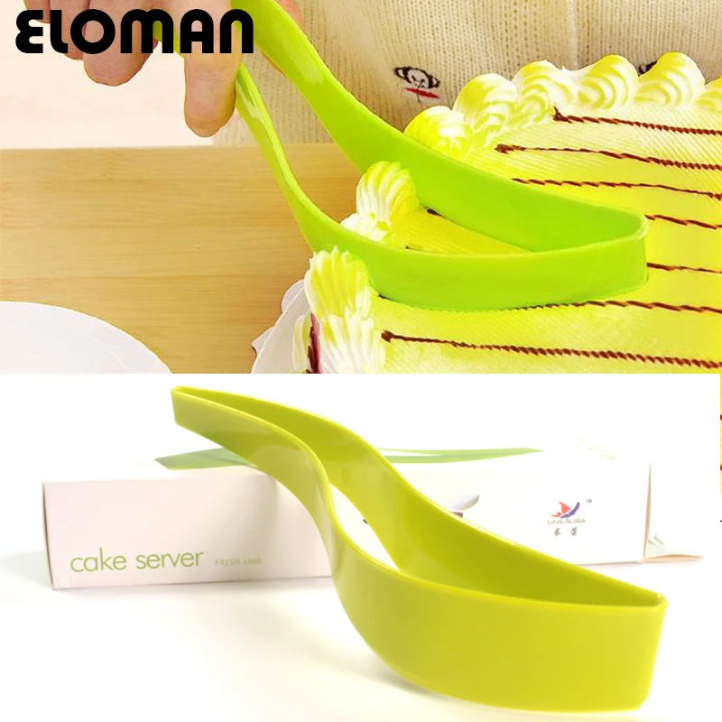ELOMAN пластмассовый нож для торта сепаратор форма 4 цвета детского дня рождения |