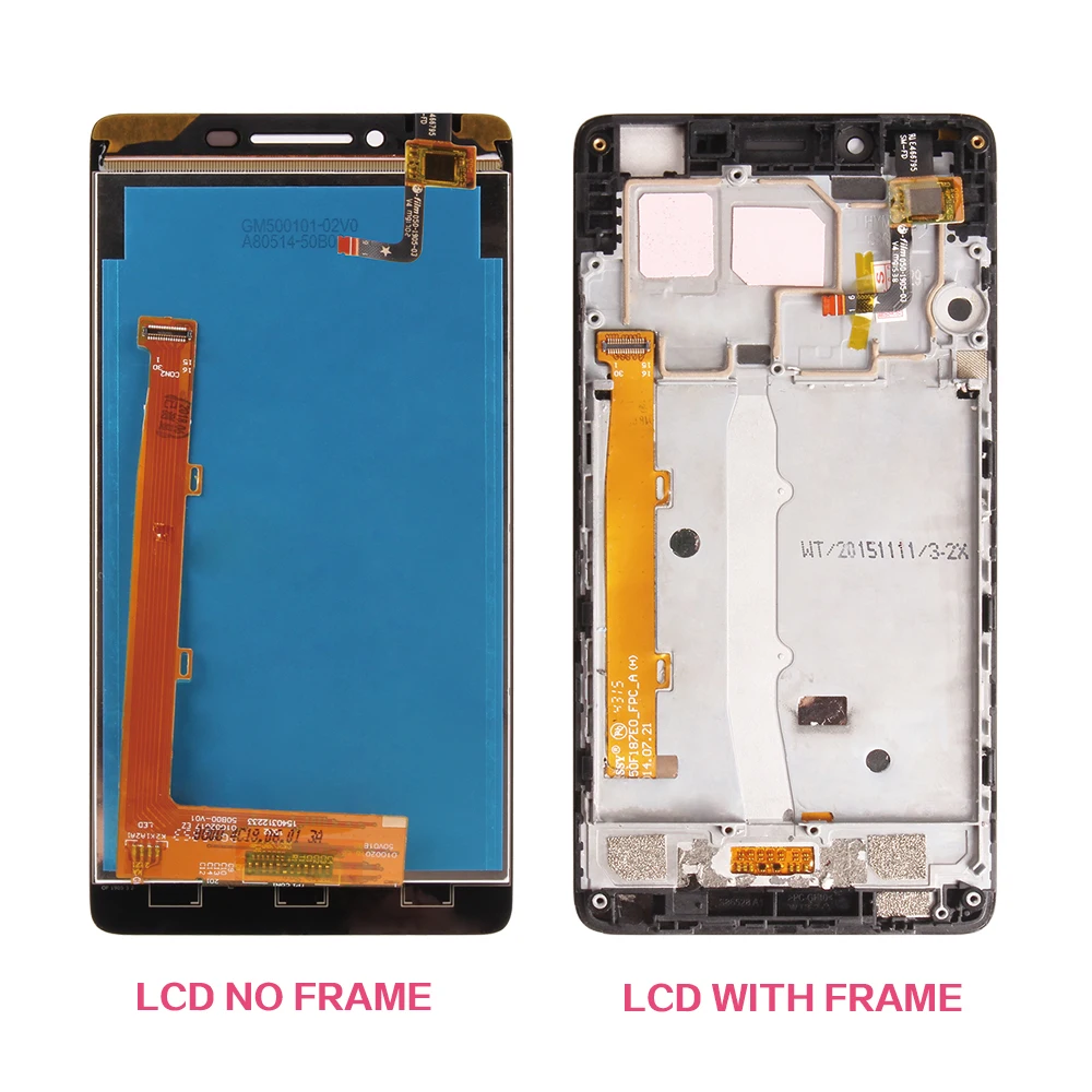 Srjtek 5," для lenovo A6010 ЖК-дисплей Матрица сенсорный экран дигитайзер Сенсорное стекло с рамкой 1280*720 для lenovo A6010 экран