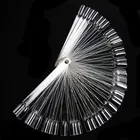 50 накладных ногтей, дисплей, схема, Веер-форма, акриловая палитра цветов ногтей, УФ-Гель-лак, картина, тренировка, цветная карта