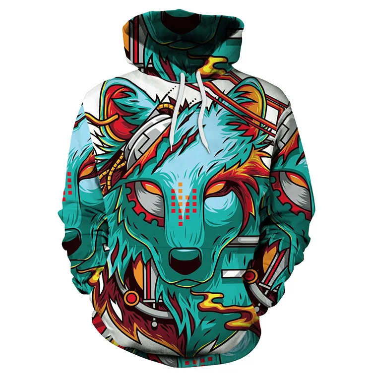 Мужские/женские толстовки с 3d принтом пейсли цветы Волк осень зима uniex тонкие |