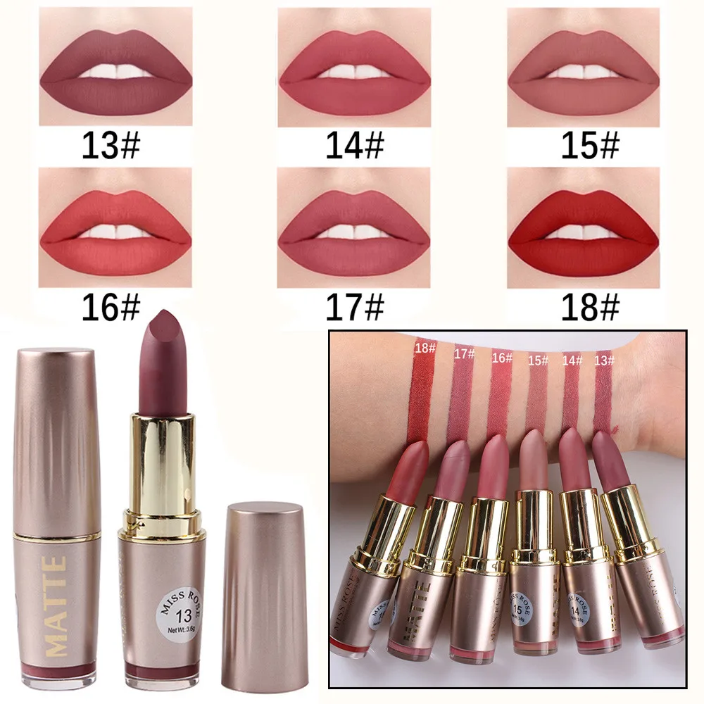 MISS ROSE 1 шт. губная помада Профессиональная Матовая водостойкая стойкая косметика