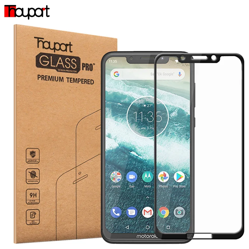 Полное закаленное стекло для Motorola Moto One Power Zoom Защитная пленка экрана G6 Plus G8 Lite