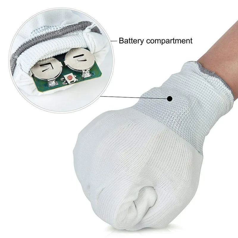 New LED Light Gloves Flashing Finger Glow Mittens For Xmas Dance KTV Bar Party Fun Wholesale CSV File Accept|Мужские перчатки| |