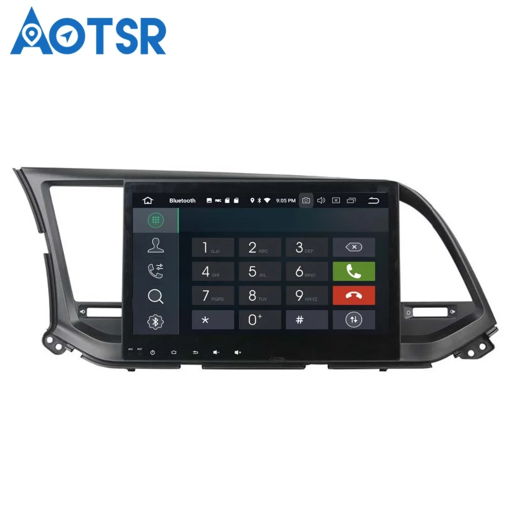 Автомобильный DVD плеер Aotsr Android 8 0 с GPS навигацией для Hyundai Elantra 2016 2018 мультимедийный