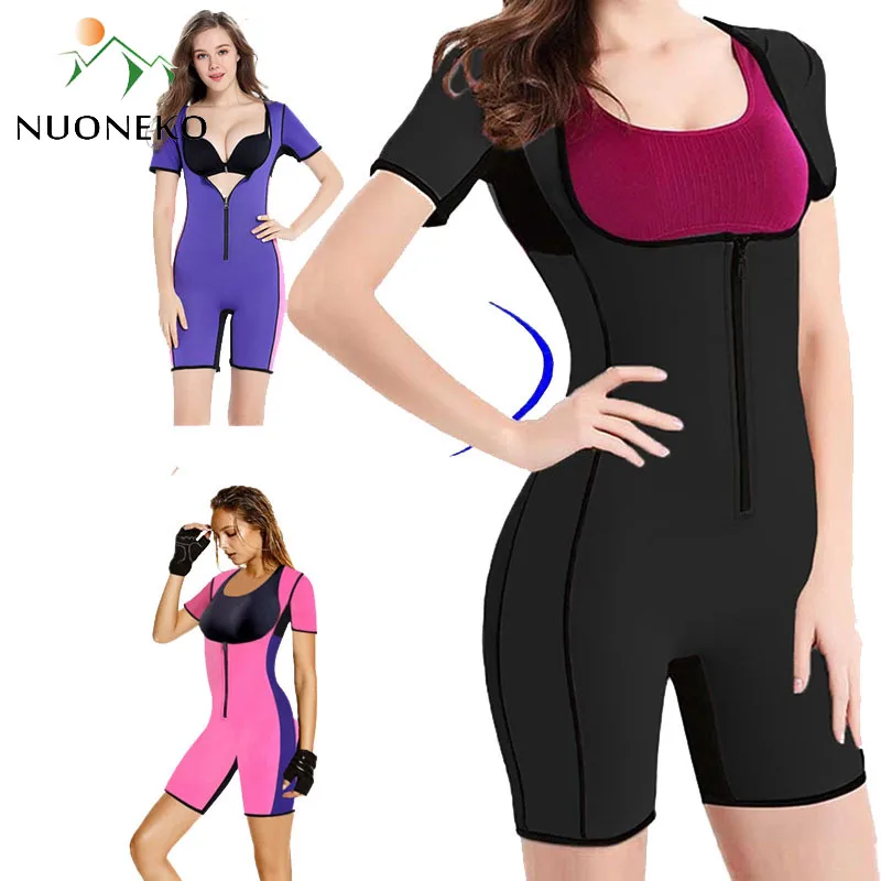 

2023 Women Bodysuit Sauna Jumpsuit Waist Trainer Corsets Neoprene Body Shaper Women Slimming Full Shape Underwear Shapewear YG01