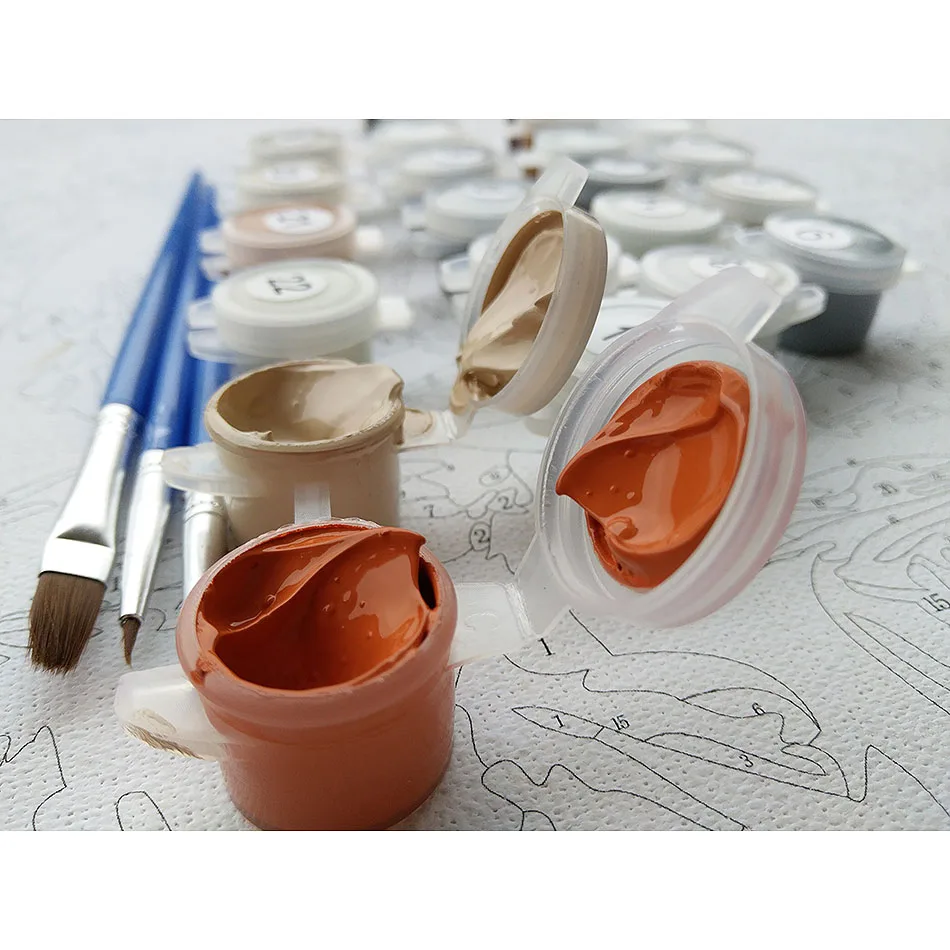 Акрил DIY живопись по номерам маслом каллиграфия Современная холст