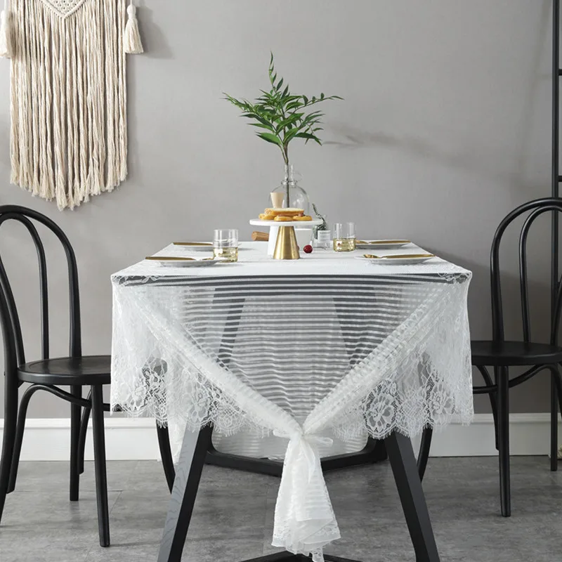 Скандинавский простой кружевной скатерть журнальный столик покрытие полотенце |