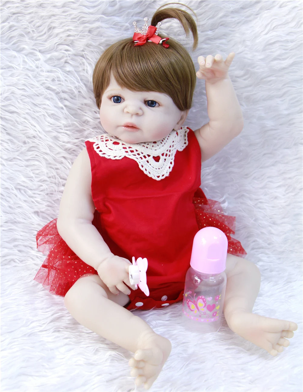 Кукла reborn 23 дюйма силиконовая Реалистичная для новорожденных|reborn girl|reborn baby