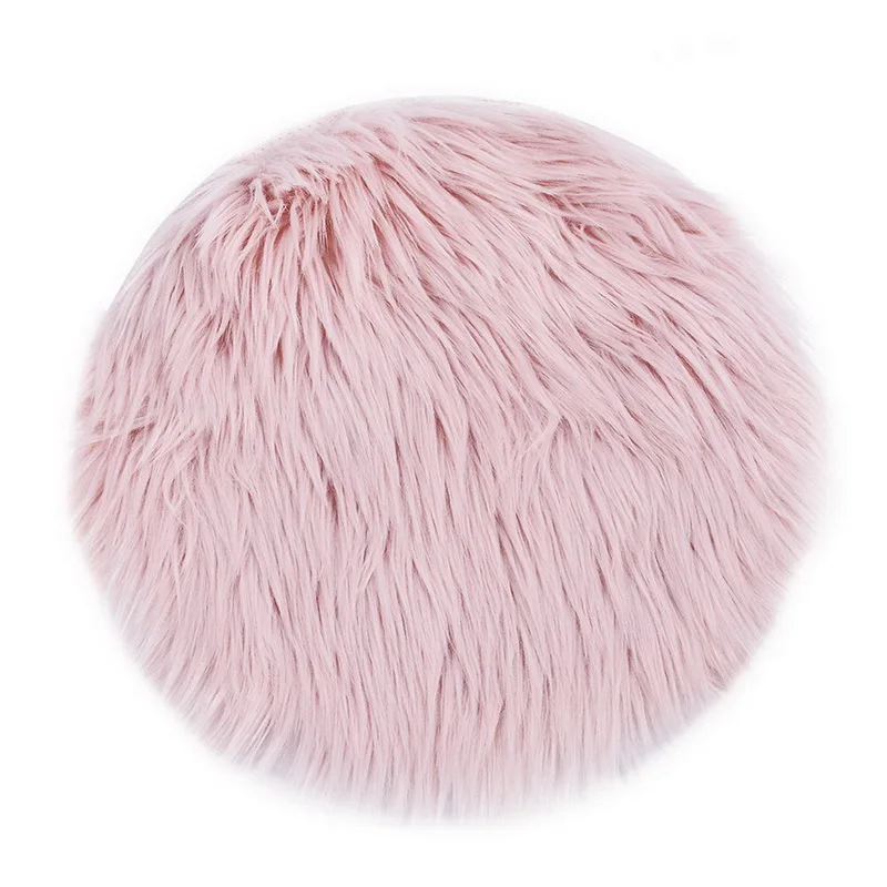 pink DIDIHOU, мягкий искусственный мех, плюшевые ковры, шерсть, для гостиной, дивана, ковер, для спальни, чехол, матрас, Рождество, для двери, окна, круглые коврики, ковры - Цвет: pink