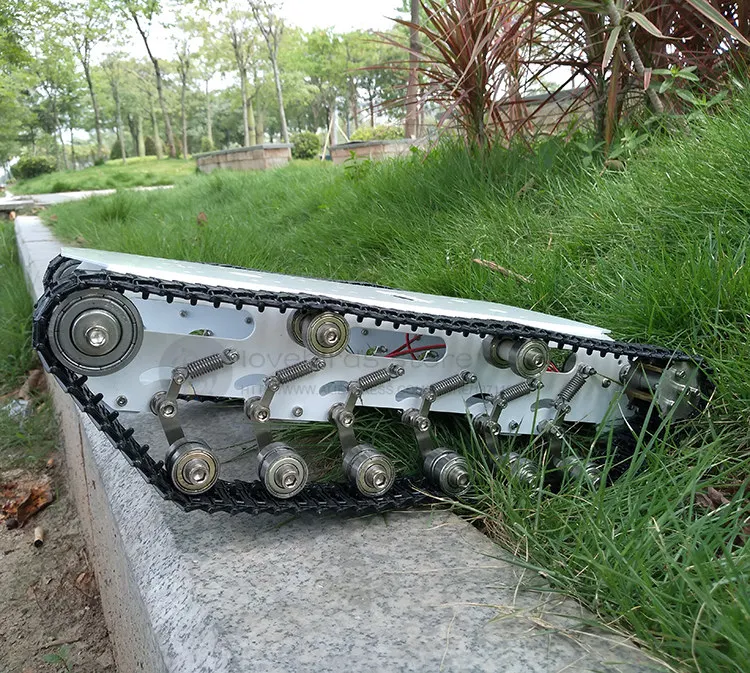 T750 гусеничный Танк из нержавеющей стали, робот-шасси, мобильный умный автомобиль, двойной склад, дизайн, высокая совместимость для DIY робота